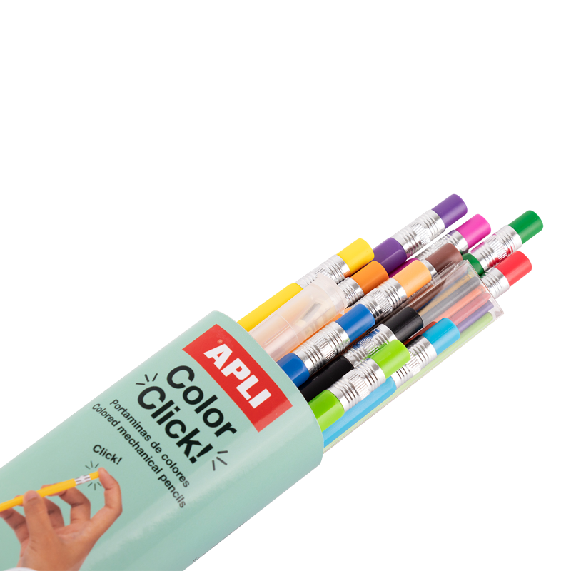 Stiskací pastelky Apli 12ks+náhradní tuhy