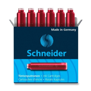 Inkoustové bombičky Schneider 6ks červené