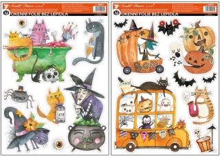 Okenní fólie Halloween s glitrem