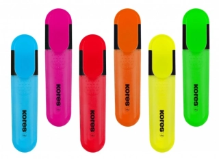 Zvýrazňovače Kores Bright Liner Plus 6ks