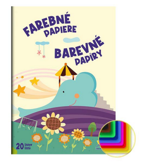 Barevné papíry A4 20ls