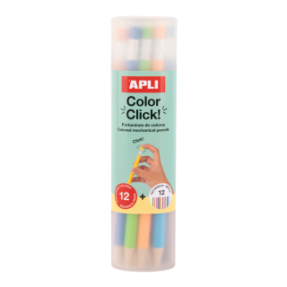 Stiskací pastelky Apli 12ks+náhradní tuhy